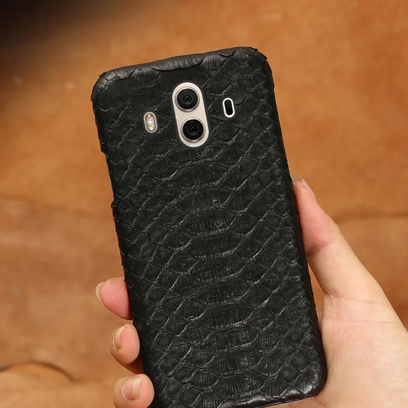 Роскошный кожаный чехол из кожи питона задняя крышка для HUAWEI Mate 10