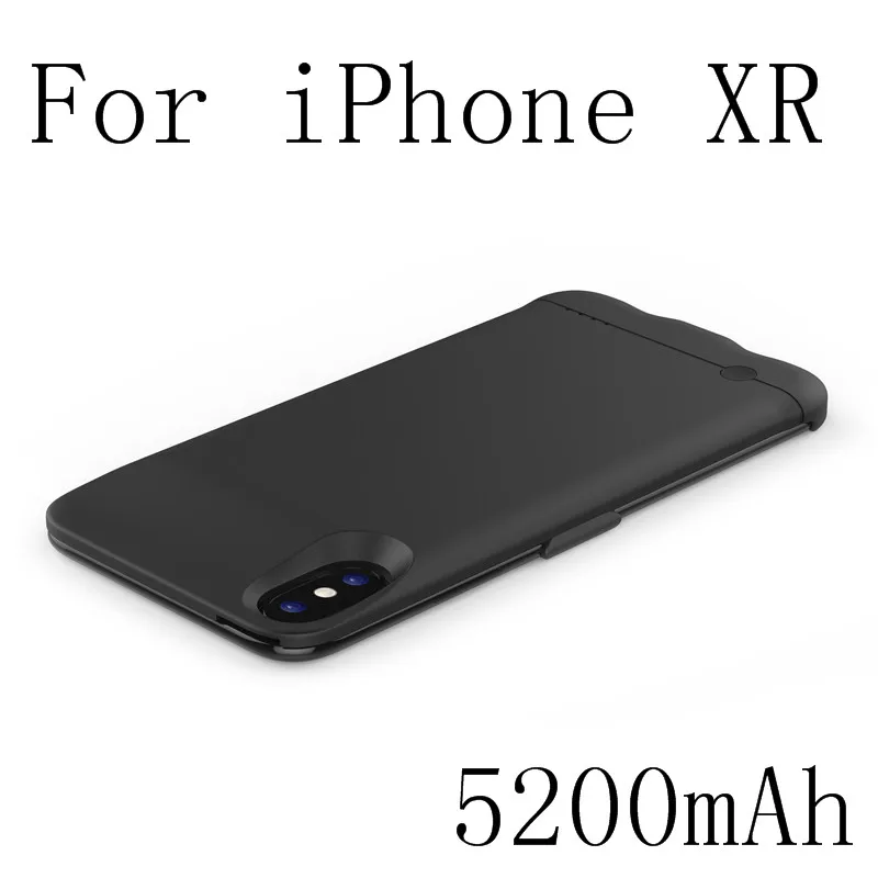 iXR-Matte Black Чехол для зарядного устройства для iPhone XS Max, тонкий внешний чехол для зарядного устройства, чехол для iPhone XR X Xs, чехол для аккумулятора - Color: iXR-Matte Black