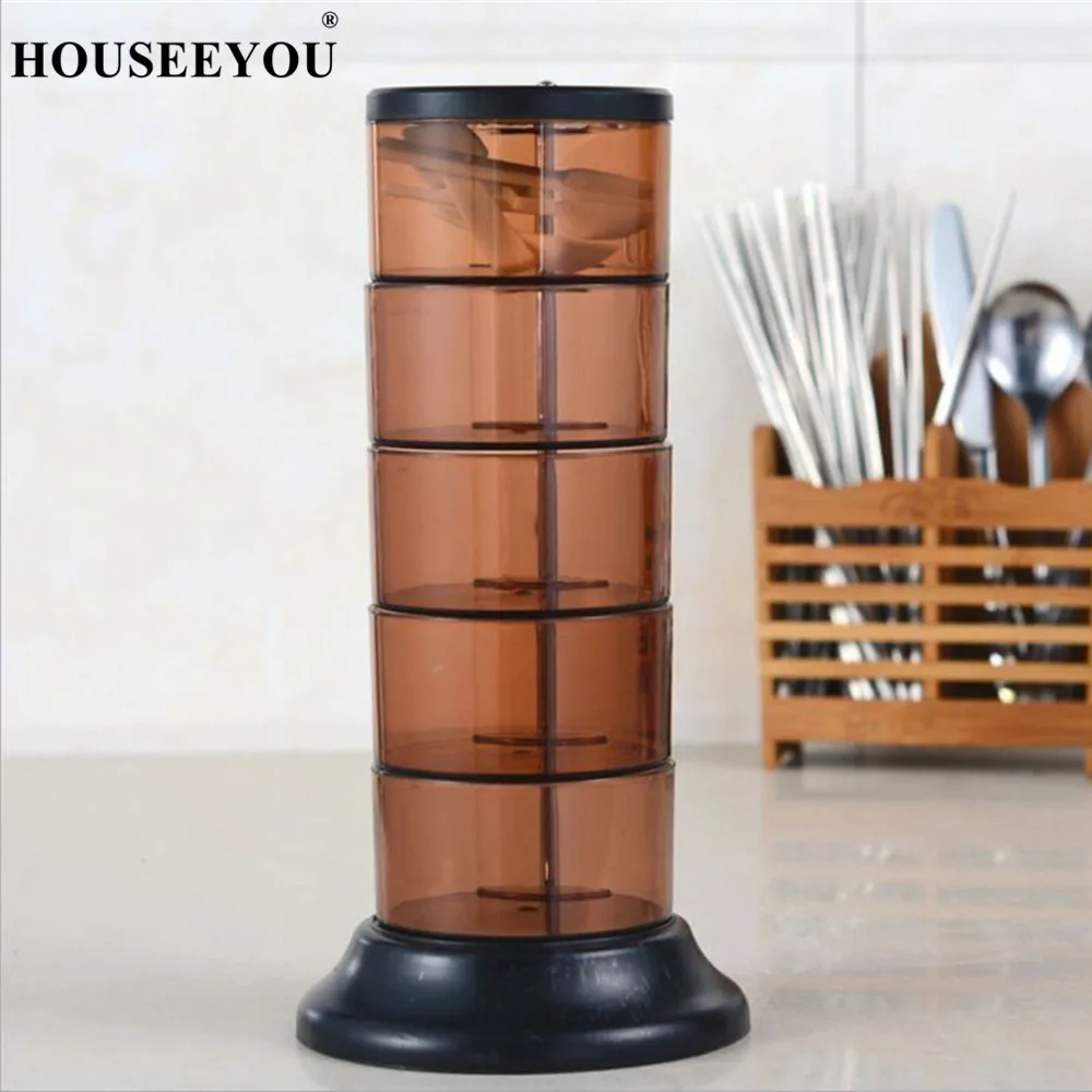 Темный хаки 5 Коробков Пластик Набор банок для приправ Соль Бутылка перец коробочка, мыльница сахарница Kithchen контейнер для специй приправы стеллаж для выставки товаров Еда ящик для хранения - Цвет: Темный хаки
