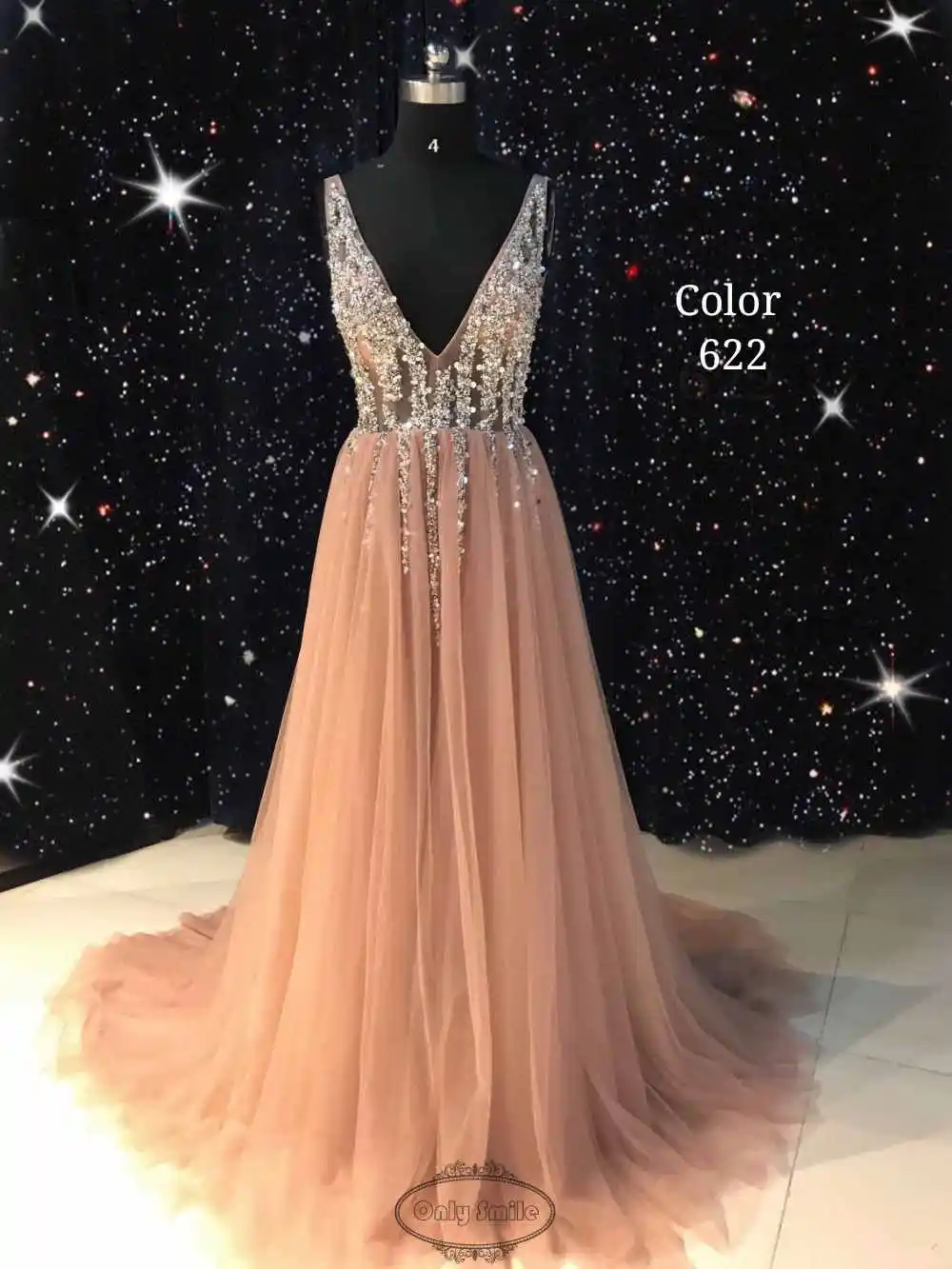 color 622 Sky Blue Celebrity Dresses selena gomez Sexy Backless Elegant See Through High Split celebrity evening dresses Vestido de Festa - Цвет: color 622