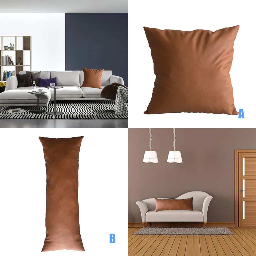 2019 наволочка из искусственной кожи для диванной подушки домашний декор