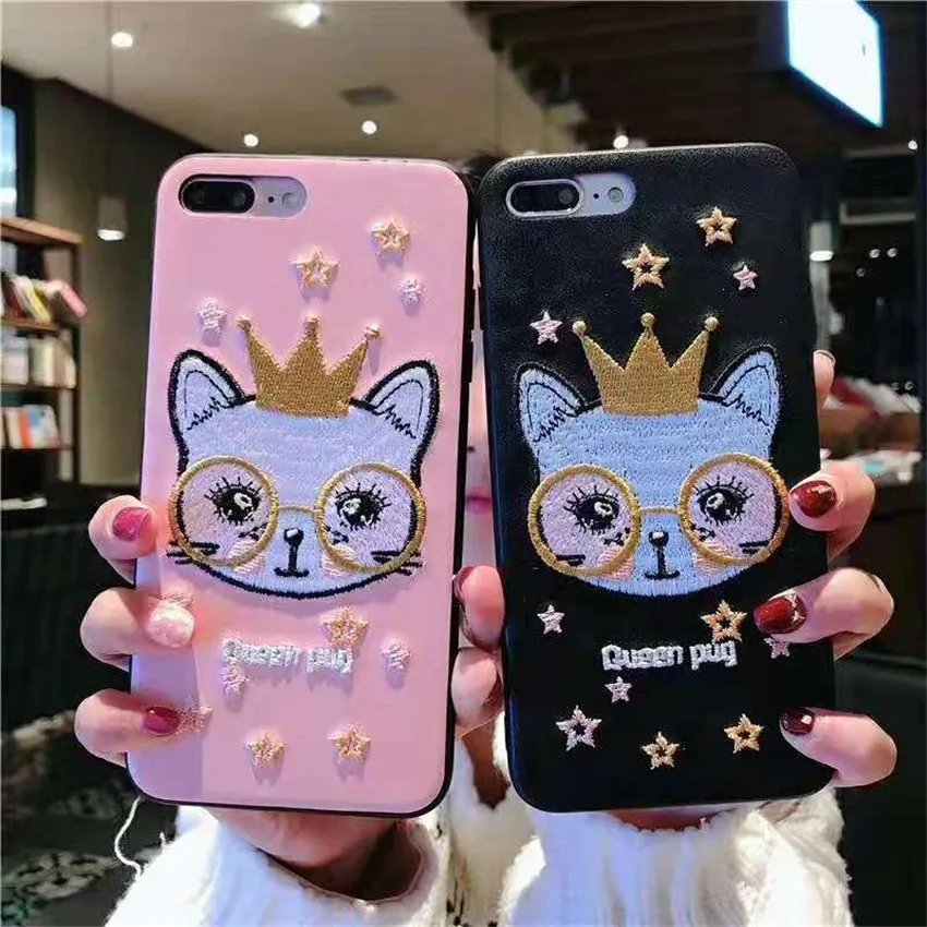 Роскошные чехлы на заднюю панель телефона для iPhone XR XS MAX 7 8 6s Plus розовые очки с