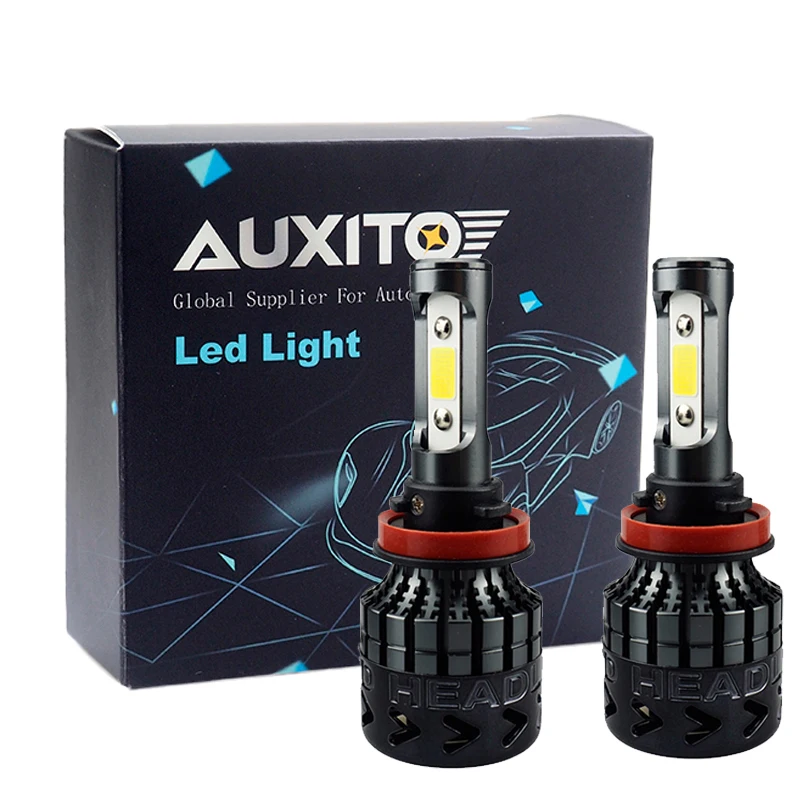 Auxito 2 шт. H4 LED H7 H11 H8 HB4 9006 H1 H13 HB3 УДАРА авто фар автомобиля 80 Вт 7600LM высокая Низкая луч