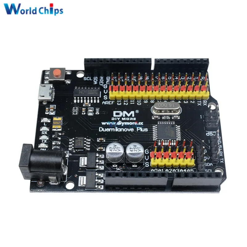 Макетная плата Duemilanove Plus CH340G ATmega328P микроконтроллера FT232 I/O микрошлифованный