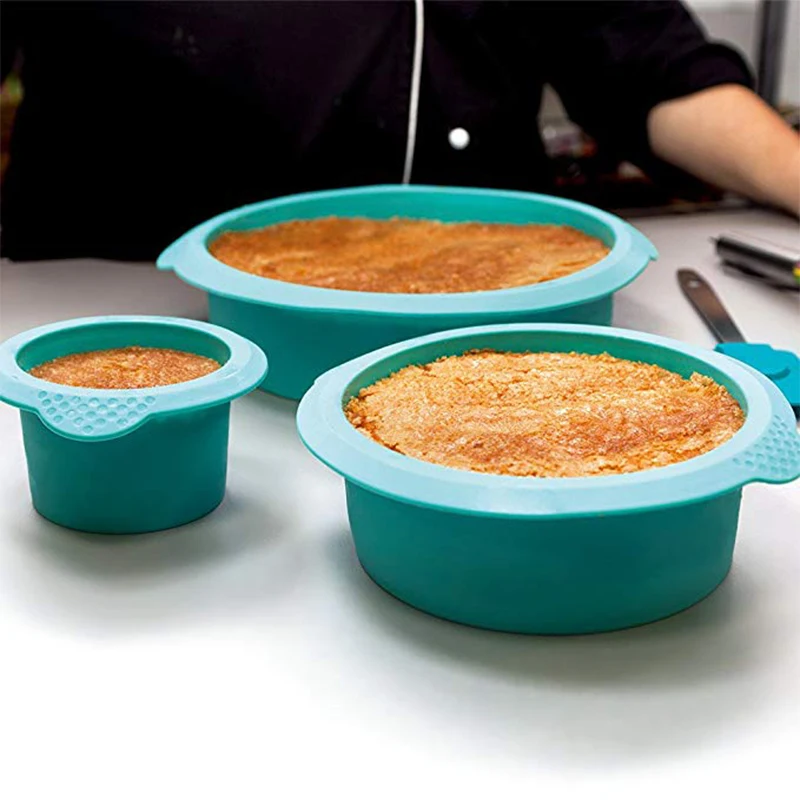 3 шт. круглая силиконовая форма для торта набор выпечки кексов желе готовая еда
