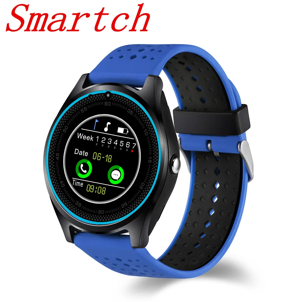 Smartch V9 Bluetooth Смарт часы с камерой gps Поддержка sim карты фитнес трекер Браслет