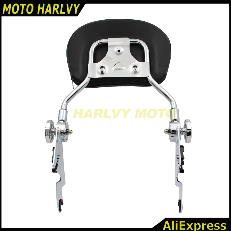 

Good Adjustable Detachable Backrest Sissy Bar Chrome For Harley Touring Models 2009-2017