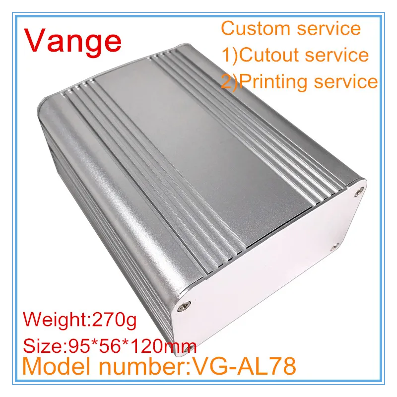 4pcs/lot heat sink surface junction box 6063-T5 aluminum enclosure case split 95*56*120mm for electronic PCB product | Обустройство