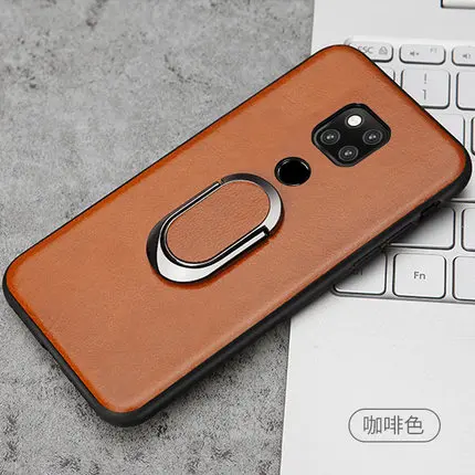 LANGSIDI Кожаные чехлы с натуральным лицевым покрытием для huawei mate 20 Pro lite honor 8x для huawei mate 20 P20 Pro Чехлы покрытие из натуральной кожи - Цвет: Хаки
