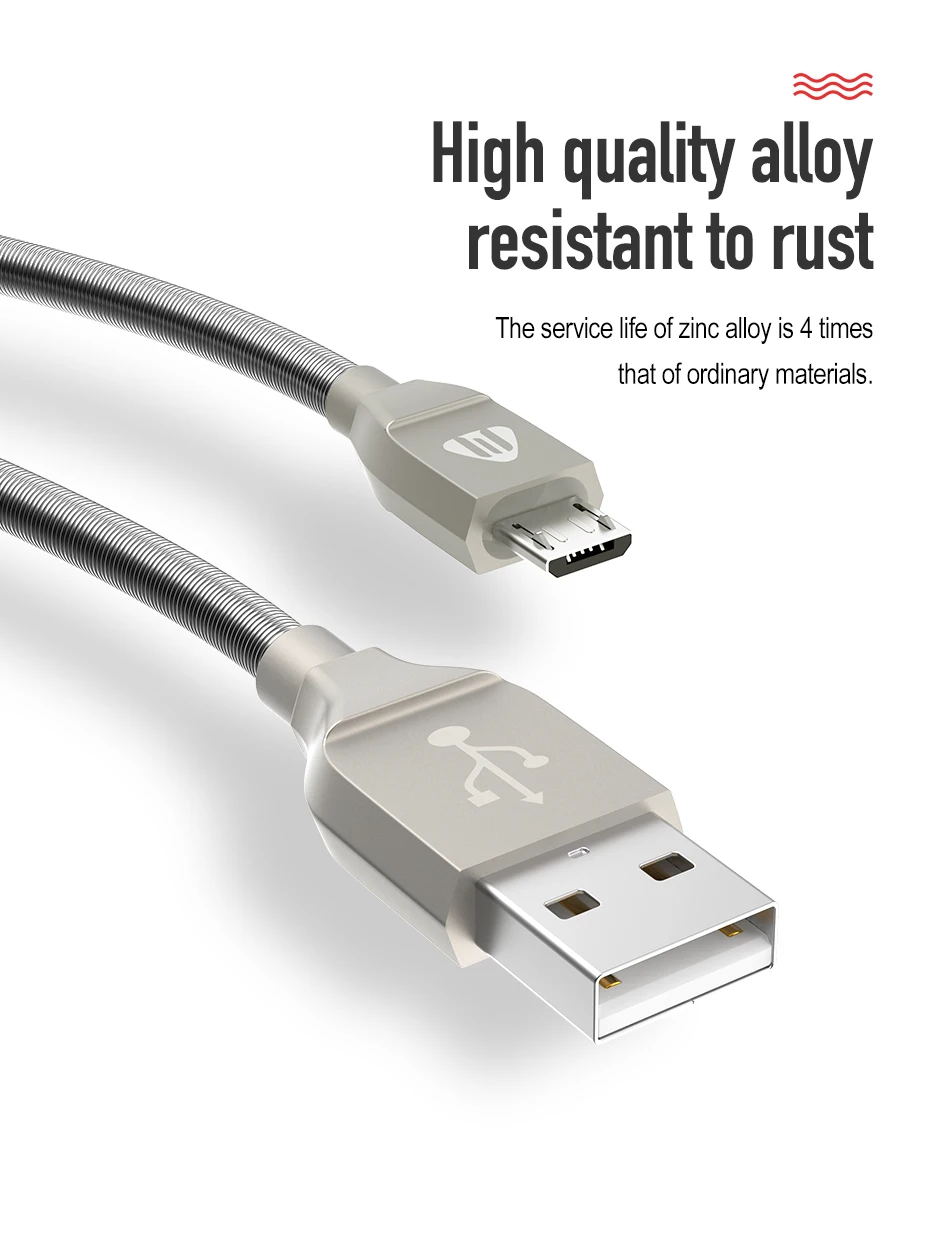 Jellico Micro USB кабель металлический зарядный кабель для samsung Xiaomi huawei htc Android мобильный телефон Быстрая Зарядка Кабели синхронизации данных