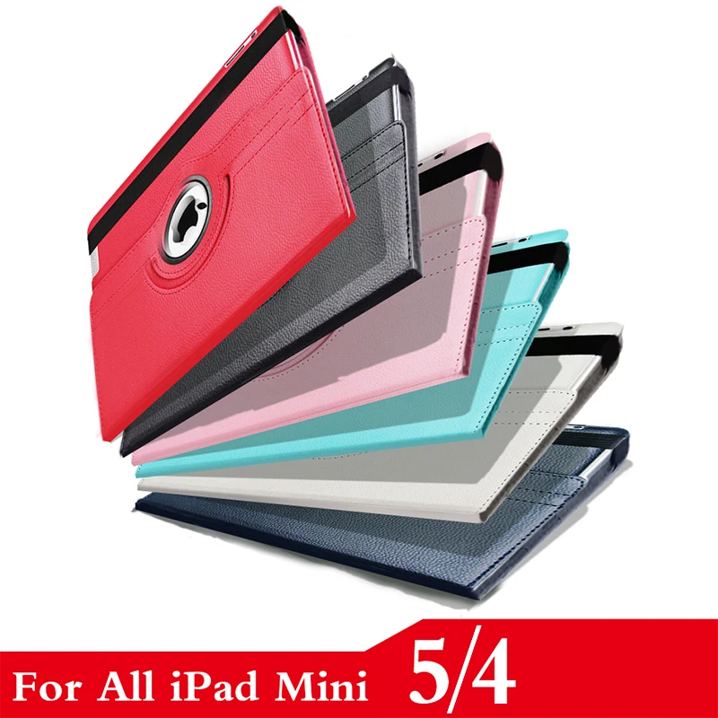 Для Apple iPad mini 5 2019 кожаный смарт чехол с поворотом на 360 градусов 7 9 дюйма Чехол для 4
