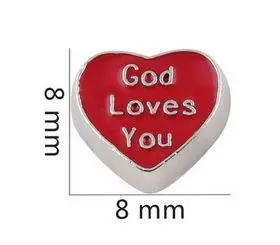 20 шт./лот God Loves You плавающий медальон Подвески Аксессуары из сплава для