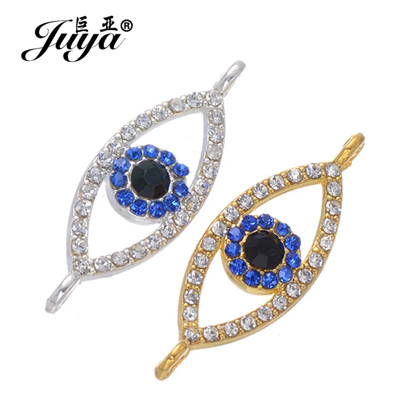 

JUYA 6pcs 30x10mm Evil Eye Beads Charms Connector for DIY Jewelry Making Findings Bracelet Necklace Handmade Accessories AE0014