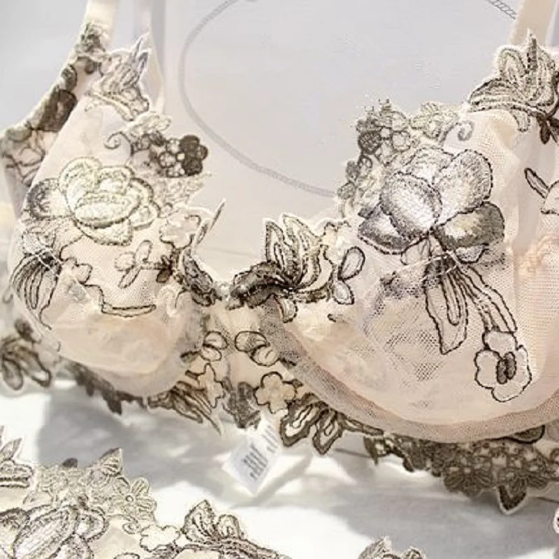 Французский большой бренд Роскошный Ультратонкий просвечивающий бюстгальтер