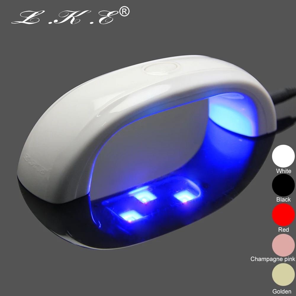 Профессиональный lke 9 Вт LED Сушилка для ногтей УФ гелем лампы мини гель сушилка