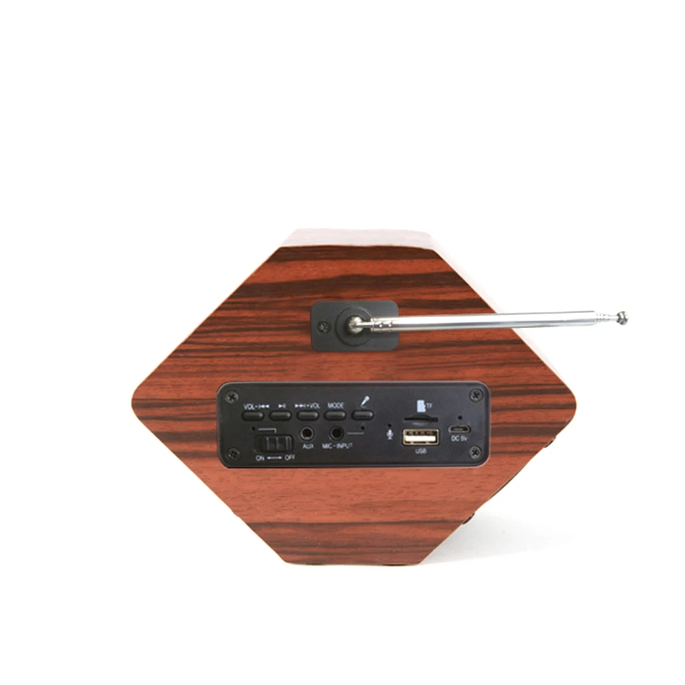 Двойной полный спектр Рог Ретро Беспроводной Bluetooth Динамик деревянный