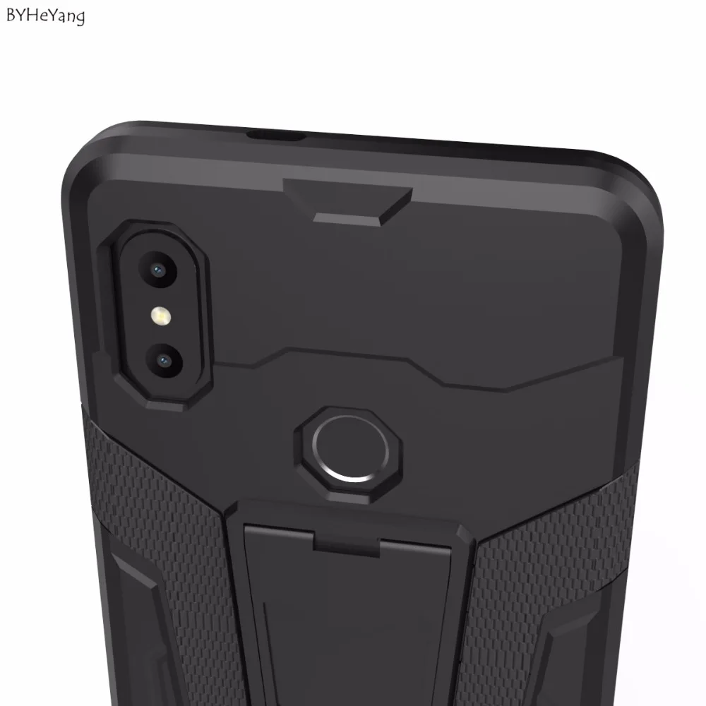 BYHeYang Hybrid TPU Armor Silicone Rubber Case For Xiaomi Redmi Note 5 Pro Hard Back Cover On global version |