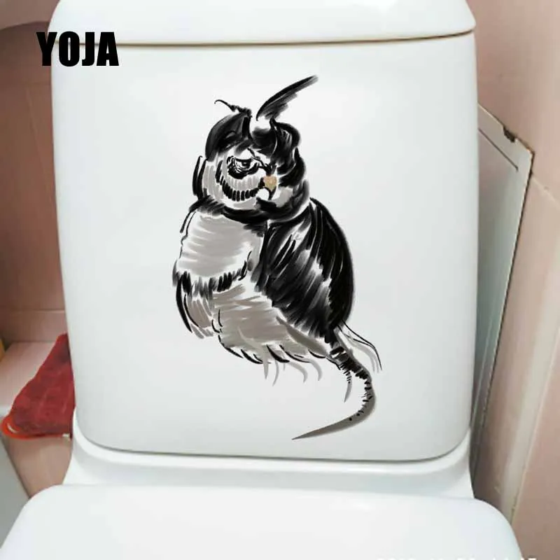 YOJA 13.6X23.6CM чернильные Животные Сова ручная роспись мультфильм ванная комната