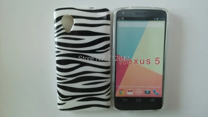 OEEKOI Модный мягкий гелевый Чехол из ТПУ с леопардовым принтом зебры для LG Google Nexus 5