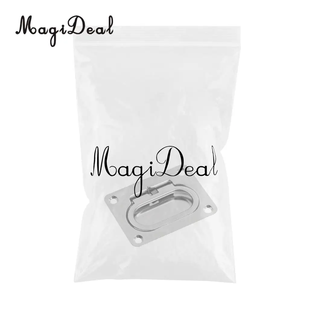 MagiDeal, 1 шт., сталь, 7,3x5,4 см, морская яхта, лодка, палуба, Люк, кольцо, тяга, подъемная ручка, оборудование, заподлицо, крепкое, прочное, серебряное
