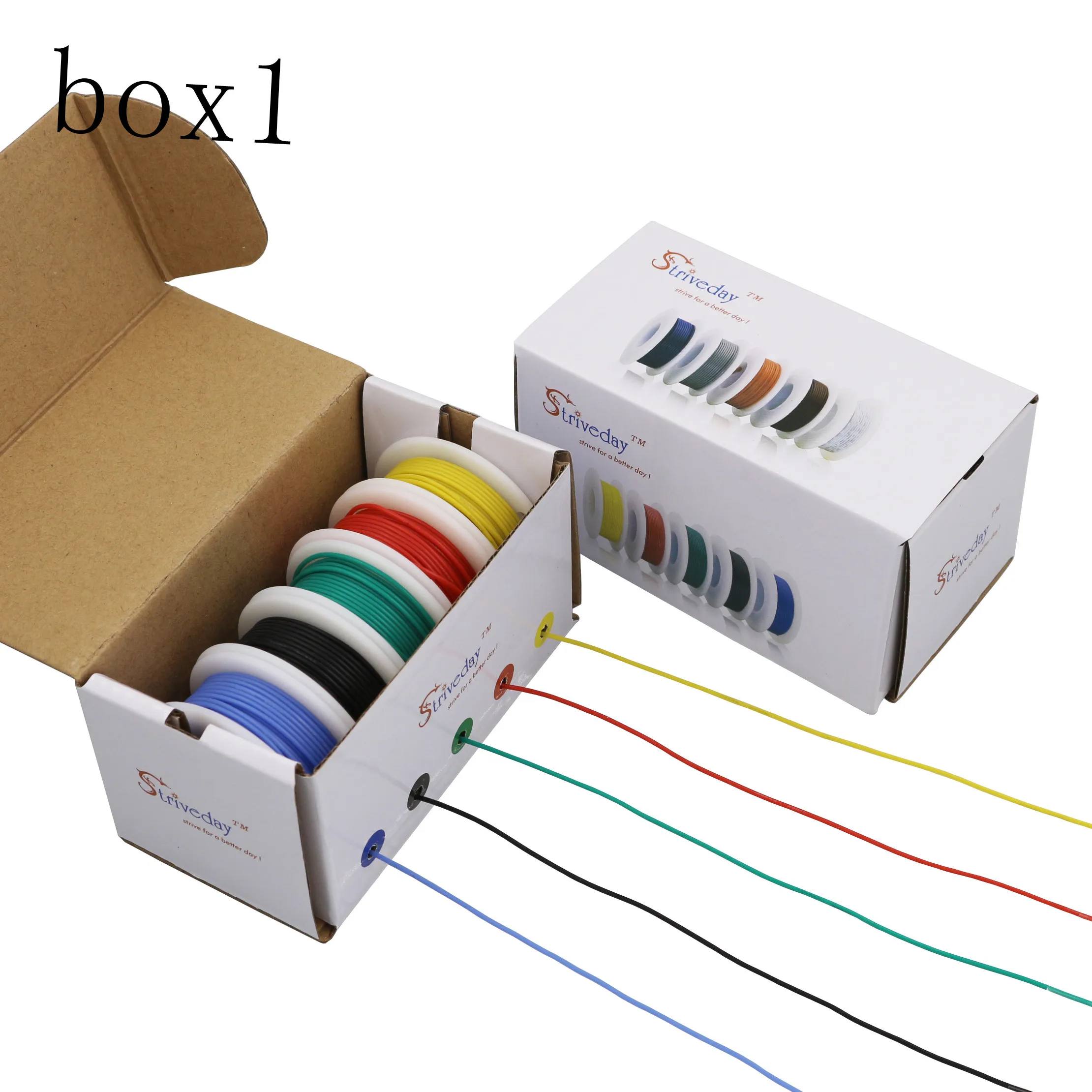 Гибкий силиконовый кабель 30 м 20AWG 5 цветов 1 коробка посылка|silicone wire cable|electric wireflexible