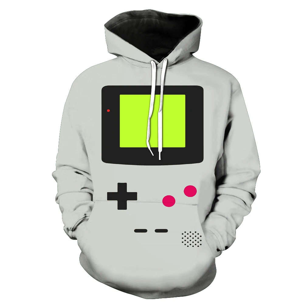 2018 Новый Модный свитшот для мужчин/женщин 3d толстовки с принтом игровой консоли