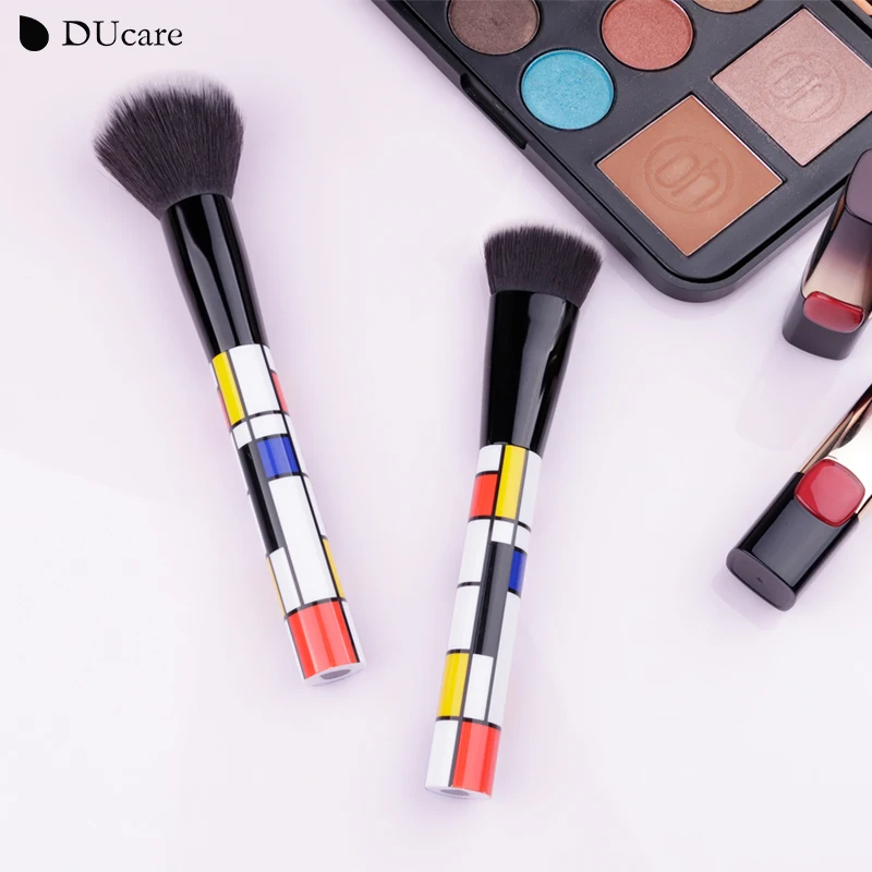 DUcare, 9 шт., кисти для макияжа, кабуки, основа для макияжа, тени для век, кисть для смешивания, кисть для пудры, козья шерсть, кисти для макияжа, косметические инструменты, набор