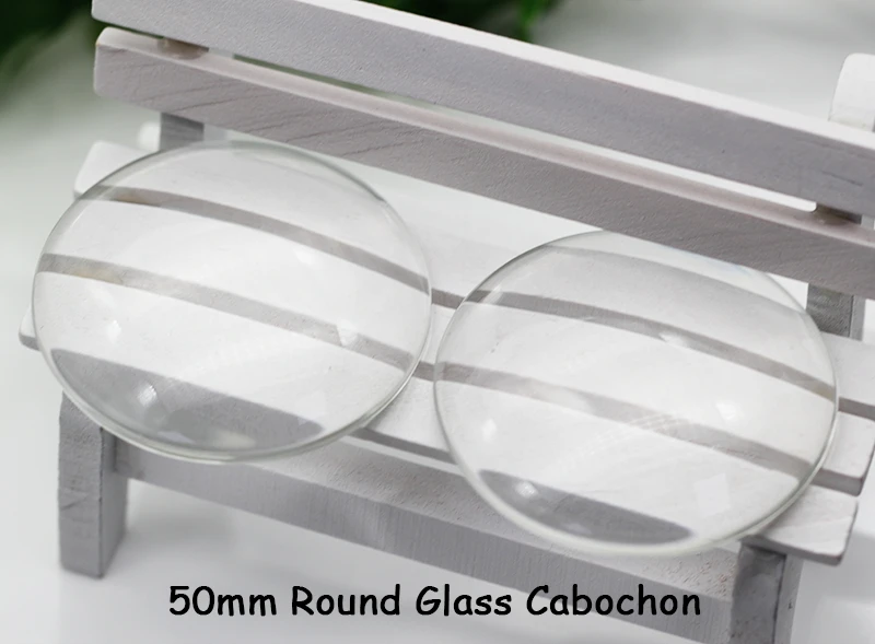 10 шт. прозрачные круглые кабошоны с плоской задней поверхностью 50 мм|glass cabochon|glass