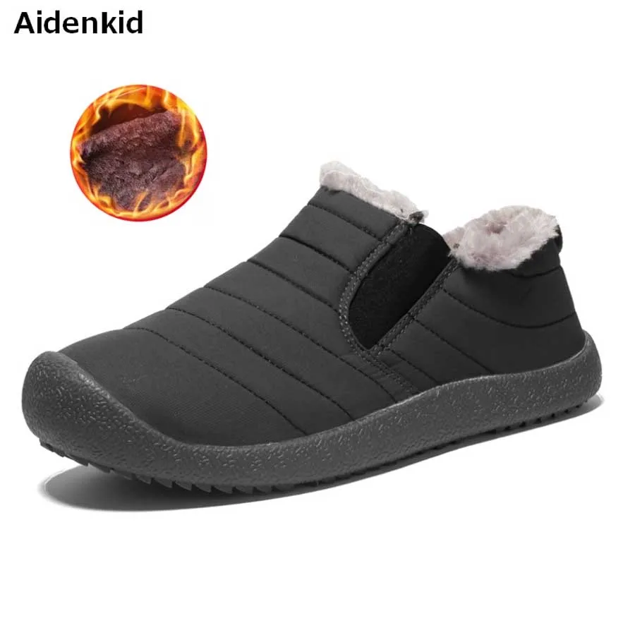 Aidenkid Wear resistant snow boots middle-aged 37-48 size in outdoor casual plus velvet Non-slip winter Warm | Обувь