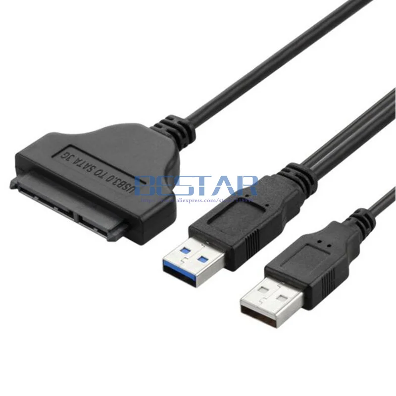 

USB 3.0 to SATA 2.5 inch HDD Hard Drive Cable Adapter 15cm 50cm with USB 2.0 Power for SATA3.0 Adapter Converter sata connector