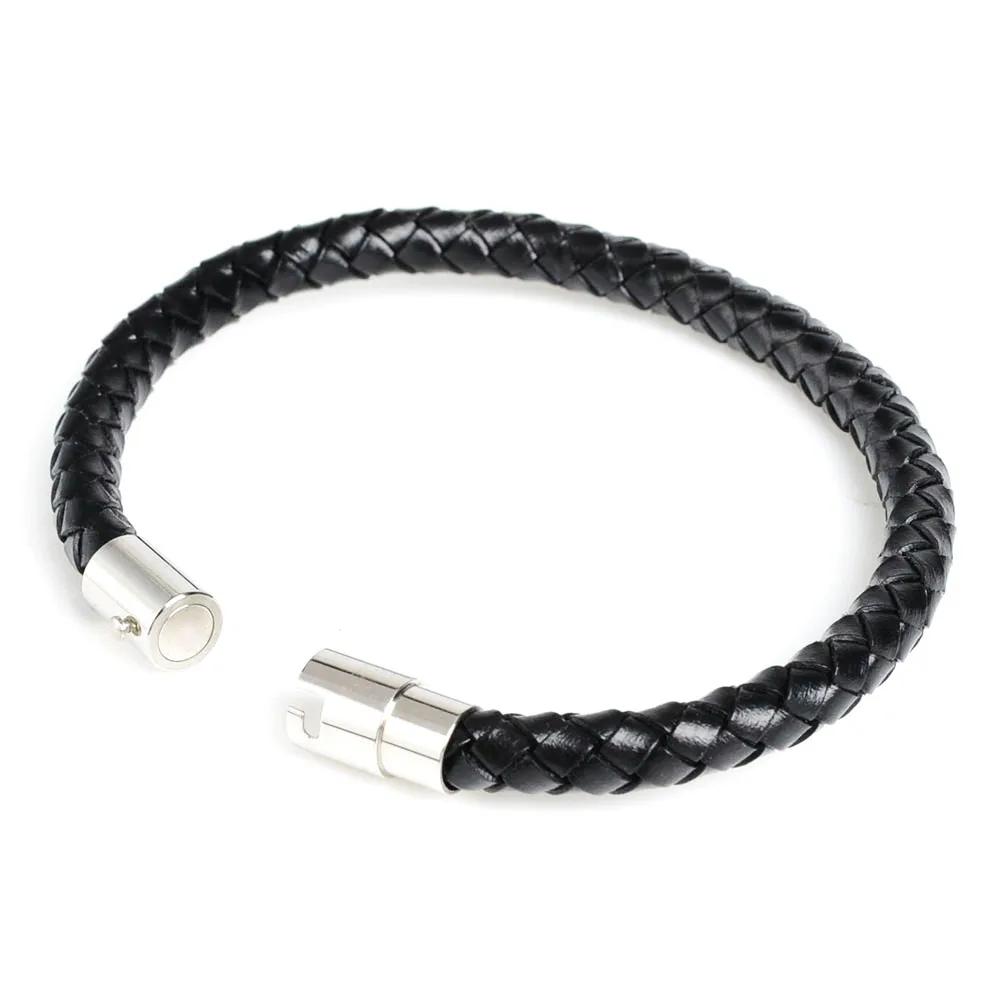 Новый модный очаровательный браслет женский из натуральной кожи нержавеющей