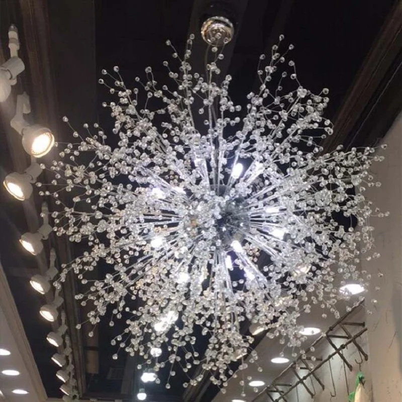 Современный Одуванчик светодиодный потолочный светильник прозрачный