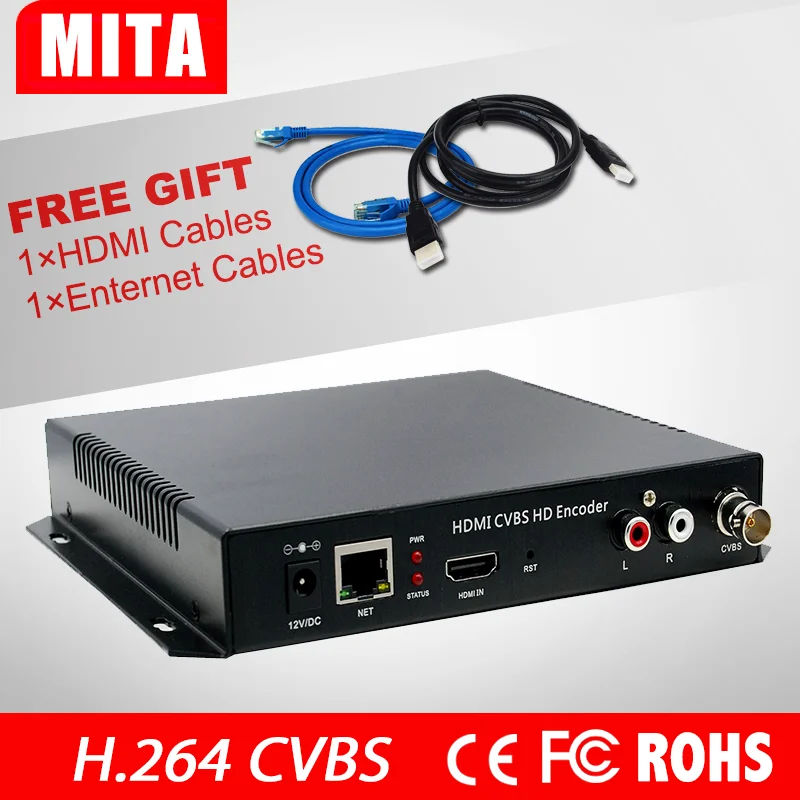 Встроенный кодировщик Full HD MPEG 4 AVC H.264 CVBS + hdmi для потоковой передачи IPTV на VLC Media Server