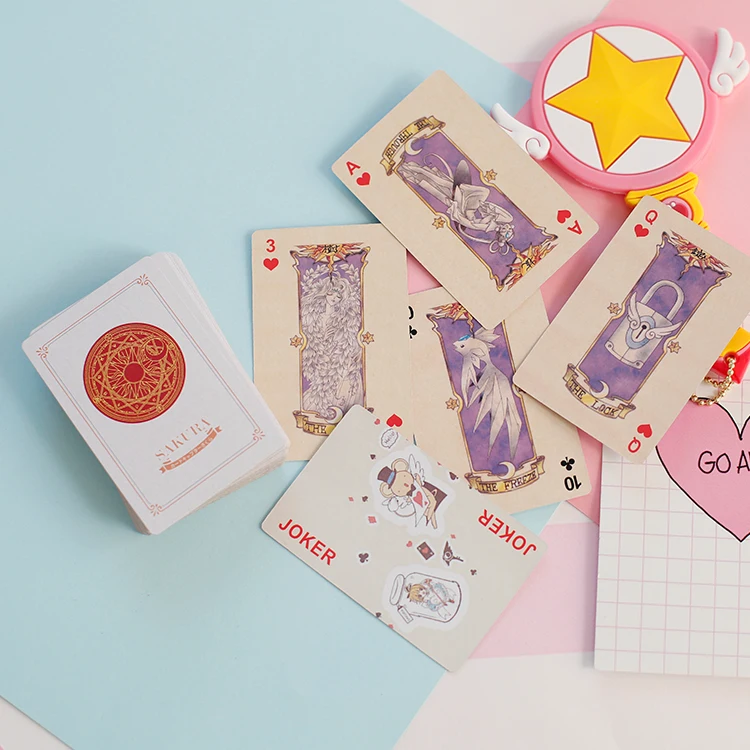 54 листа/уп наклейки для ногтей комплект Аниме Драконий жемчуг Z Card Captor Sakura покер