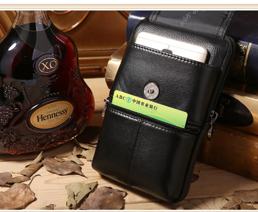 Мужской чехол из натуральной воловьей кожи для мобильного телефона/телефона