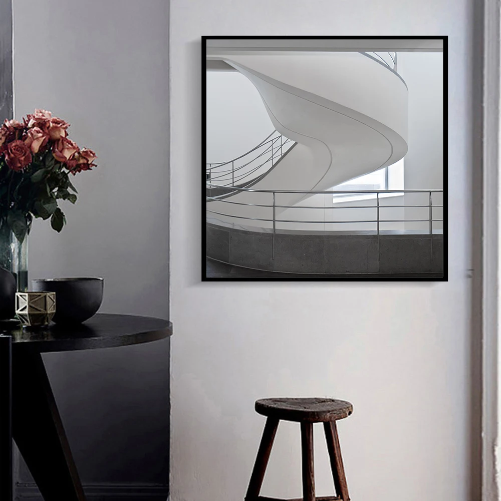 3D Креативный дизайн черно-белое пространство холст Художественная печать