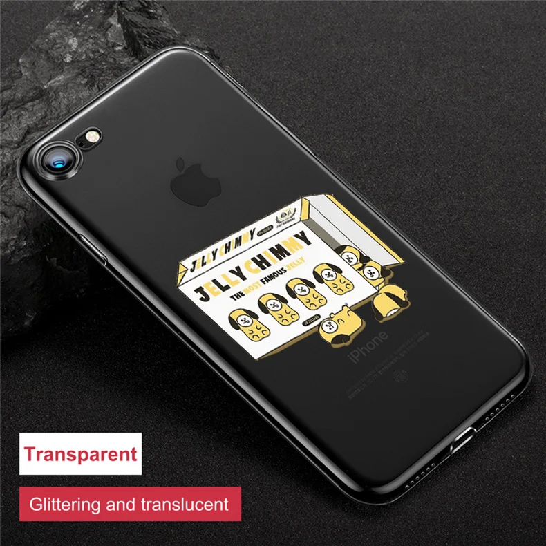 Силиконовые чехлы из ТПУ для iphone 6, 6 S, 7, 8 Plus, 5, 5S, SE, конфетная мягкая задняя крышка для iphone X, XR, XS MAX - Цвет: transparent