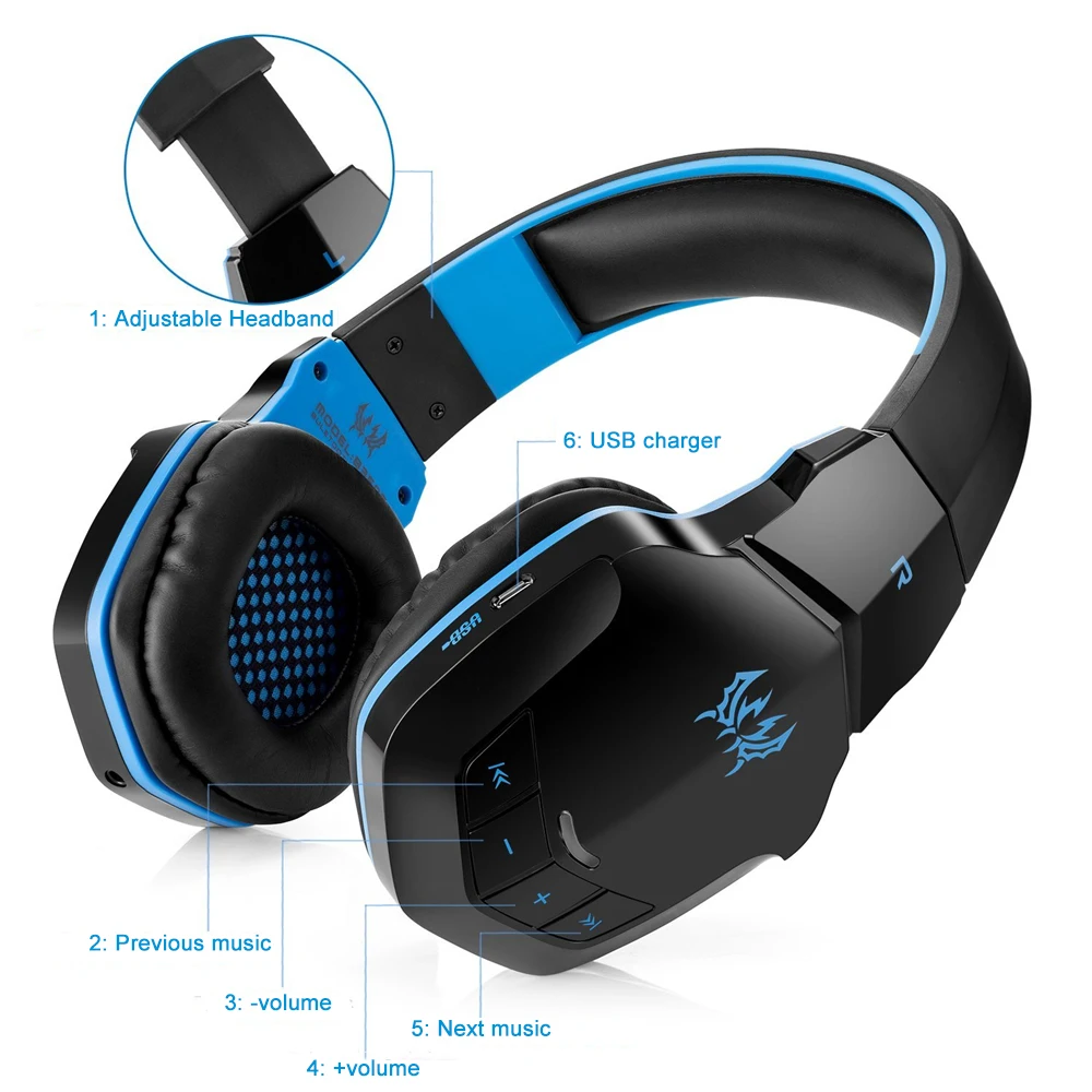 KOTION EACH B3505 Беспроводные Bluetooth Игровые наушники для телефона басовая