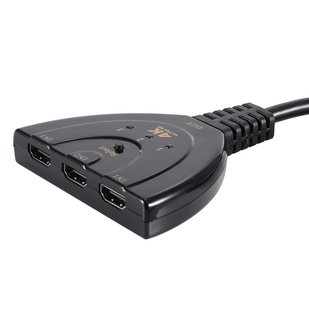 Лидер продаж 2019 HDMI 3 порта мульти дисплей Авто Переключатель концентратор 4K