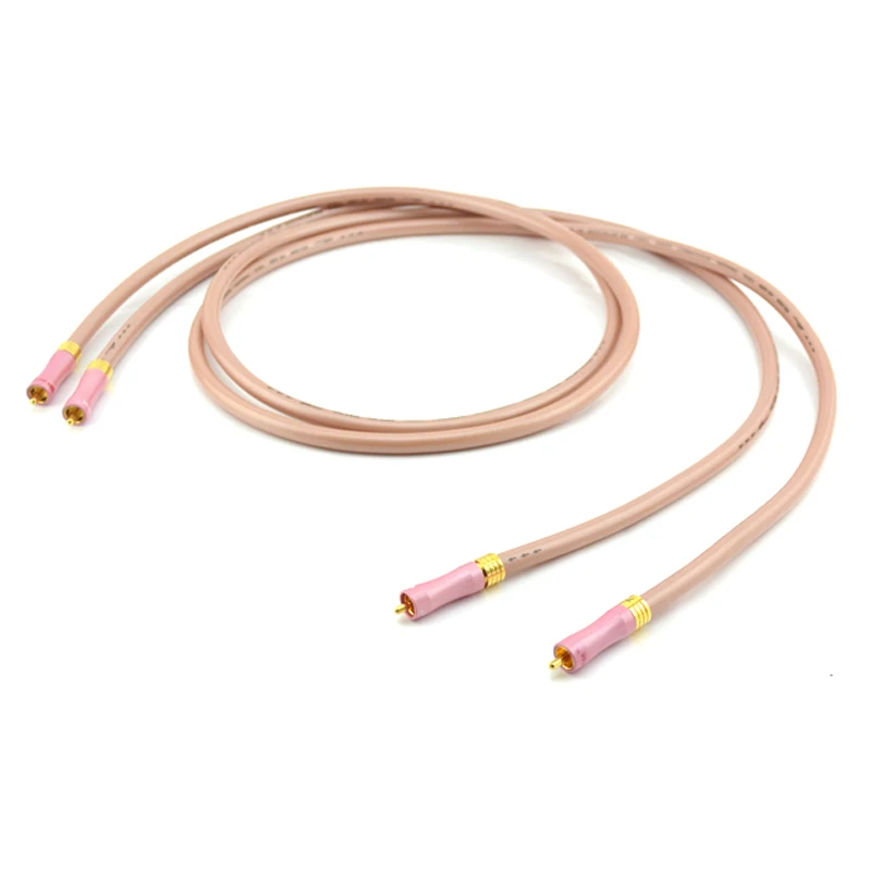 1 пара посеребренный аудио кабель для соединения с позолоченным разъемом RCA|audio