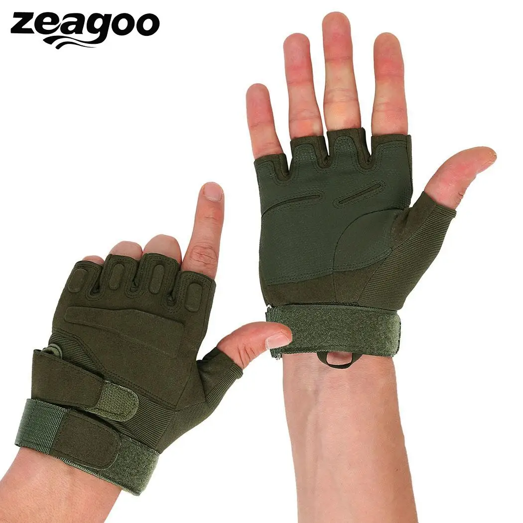 Zeagoo Новинка унисекс спортивные перчатки без пальцев для верховой езды