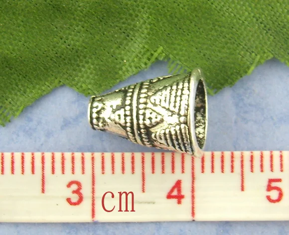 60 шт Серебряный тон Угловые бусины колпачки для ювелирных изделий Сделай Сам