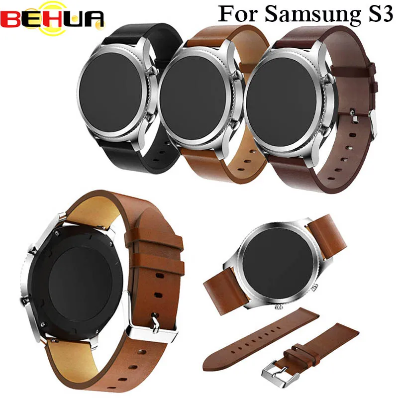 Модный кожаный ремешок для часов Samsung Gear S3 Classic Frontier Galaxy 46 мм 22 сменный Браслет