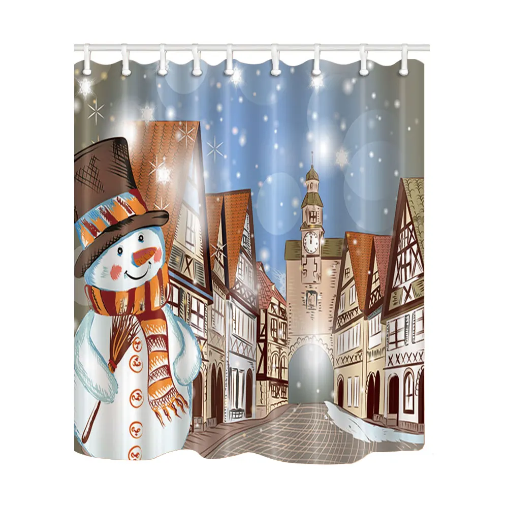 Рождественская елка праздничная занавеска для душа креативный дизайн