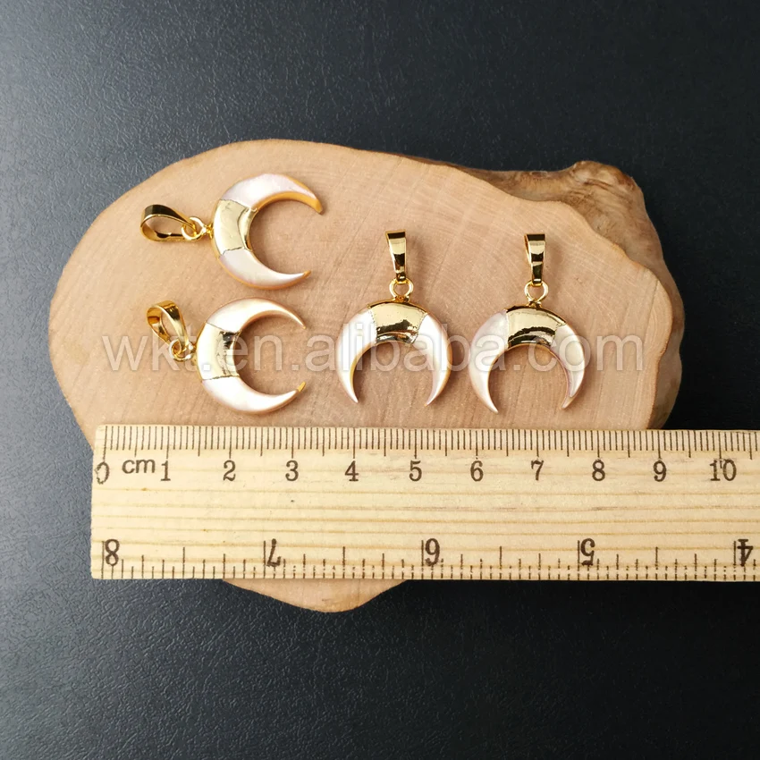 _ Оптовая продажа подвеска в виде натурального желтого маленького полумесяца из