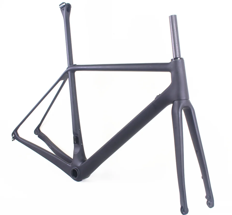 Black Matte Winowsports, новинка, монокок, высокая часть, карбоновый дорожный дисковый тормоз, рама 700c, велосипедный диск, альпинистские рамы FM219 thru alxe wheel - Цвет: Black Matte