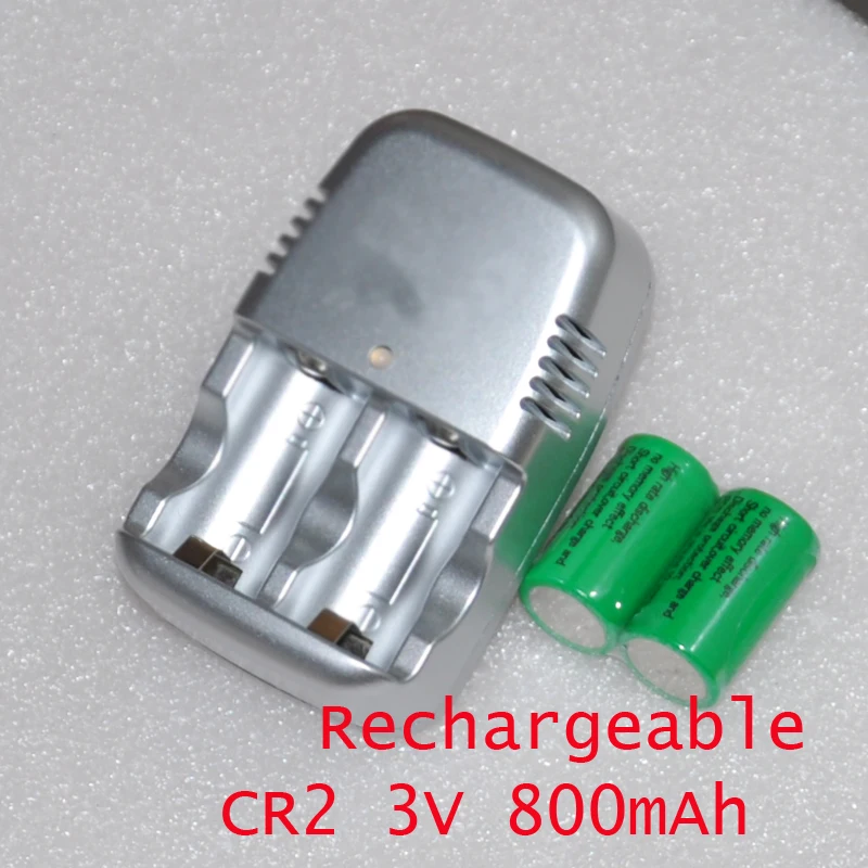 2 шт. 3 в перезаряжаемая литий ионная батарея CR2 800 мАч LiFePo4 cell + 1 US smart charger для