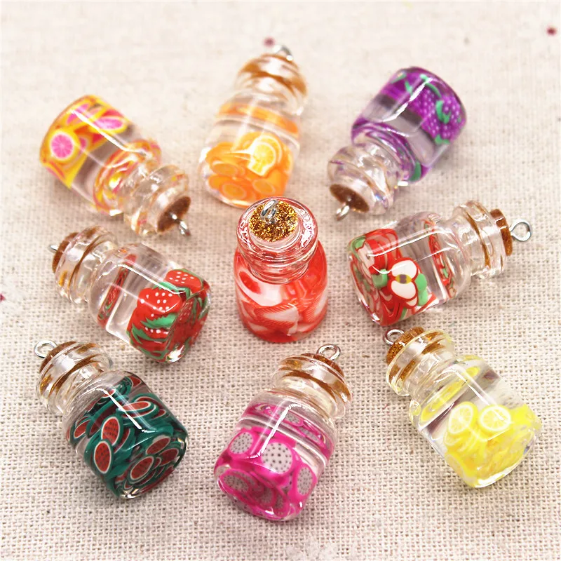 5 шт. новый дизайн смешанные цвета 3D стеклянные кусочки фруктов Герметичная