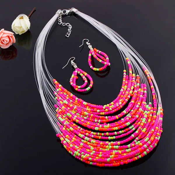 Лидер продаж 2017 года Модный стильный Ювелирный Комплект из разноцветных