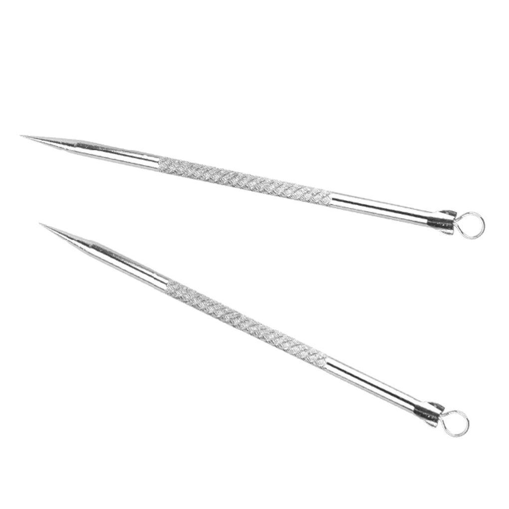 2pcs Горячая Распродажа, 2 шт., новейший инструмент для удаления черных точек, Комедон, прыщей, прыщей, пятен, экстрактор, нержавеющая игла, инструменты для макияжа - Цвет: 2pcs